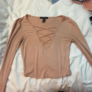 Long sleeve cropped top